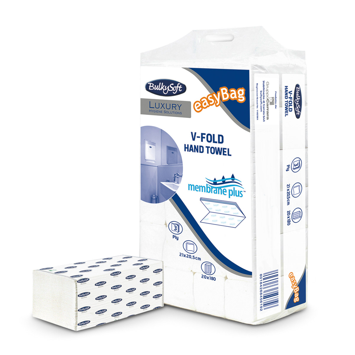 Paper Towels Membrane Plus V Fold 3 Ply Bulkysoft Cellulose 3600 Sheets Hygolet Schweiz Ag Online Shop