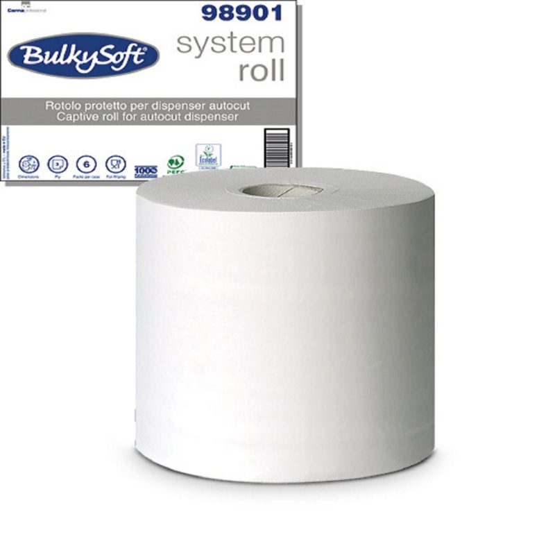 Papierrolle, 3-lagig, 100 m, BulkySoft 98901 Autocut