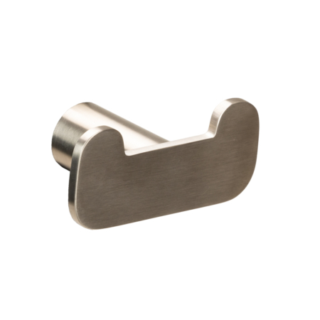 DuoHook double coat hook brushed stainless steel